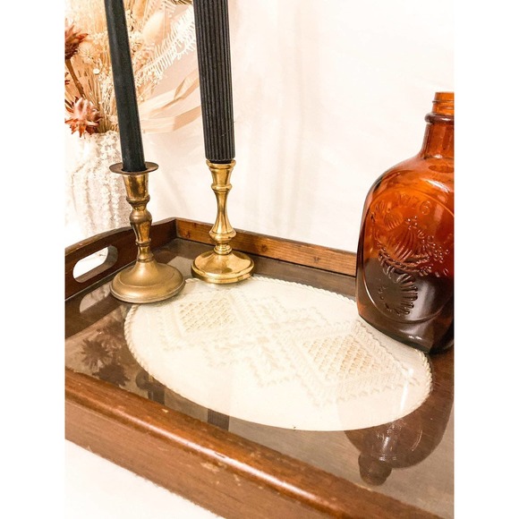 Vintage wooden boho bed tray - Picture 5 of 7